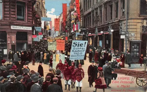 Leipzig Ecke Petersstr. und Markt während der Messe AK