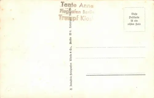 Berlin Flugzeuge über Zentralflughafen Fotokarte