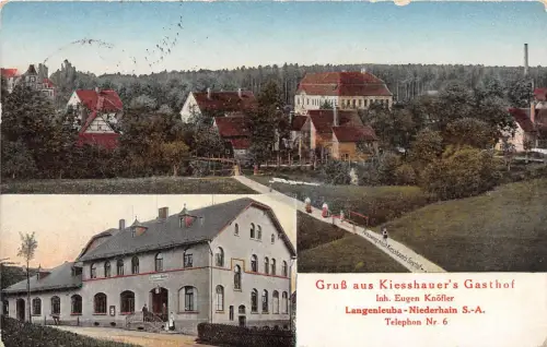 Langenleuba - Niederhain S. - A. Kiesshauers Gasthof gelaufen 1928