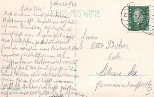 Schule bei Riesa Gröba an der Elbe Sachsen Postkarte AK 1931