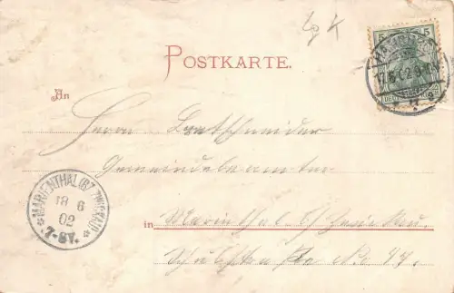 Hamburg St. Pauli Spielbudenplatz Straßenbahn Postkarte AK 1902