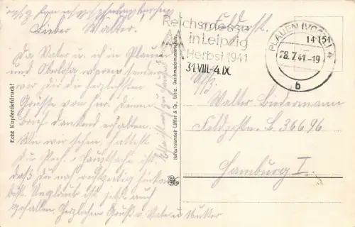 Plauen im Vogtland Stadtpark AK 1941