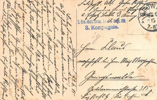 Posen Alter Markt und Rathaus Feldpostkarte 1915