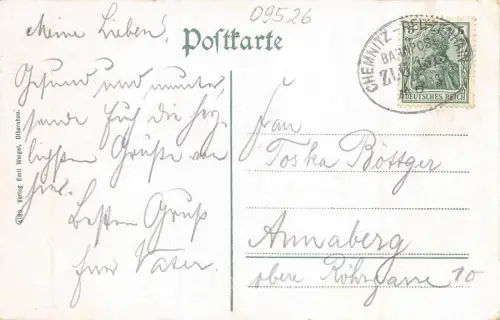 Stadtansicht Olbernhau Sachsen Postkarte AK 1909