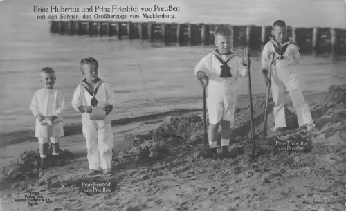Prinz Hubertus und Prinz Friedrich von Preußen Postkarte