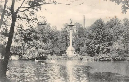 Glauchau i. Sa. Inselpartie im Gründelteich Postkarte AK 1908