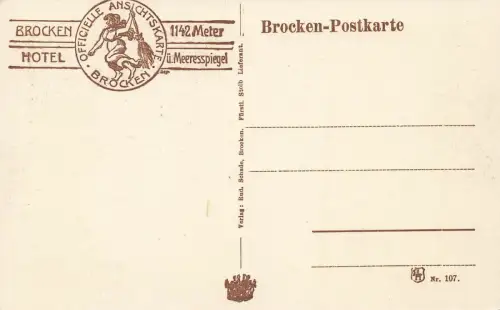 Blick auf die Brockenbahn im Drängetal Wernigerode Sachsen-Anhalt Postkarte AK