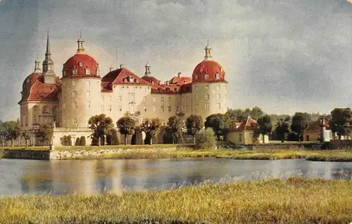 Jagdschloss Moritzburg Sachsen Postkarte AK