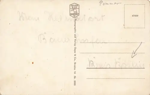 Ostseebad Bauerhufen Chłopy Fischerhäser Pommern Postkarte