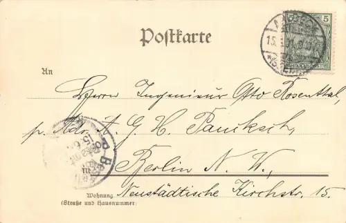 Ostseebad Ahlbeck, Strand, Boote, Postkarte 1901