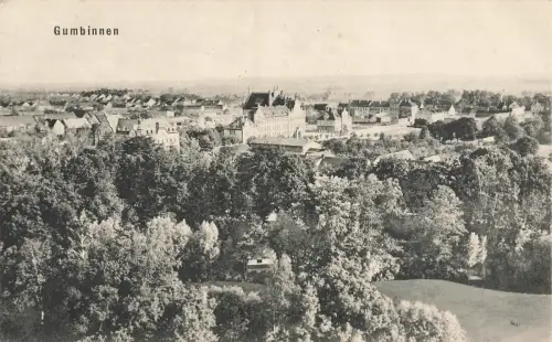 Stadtansicht von Gumbinnen Ostpreussen Postkarte AK