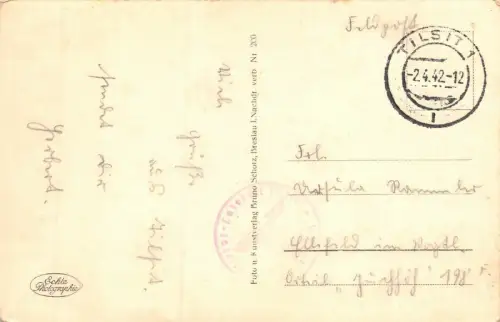 Tilsit Landratsamt Feldpostkarte AK 1942