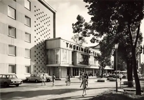 Ansicht Interhotel Thüringer-Tourist Suhl Thüringen Postkarte AK