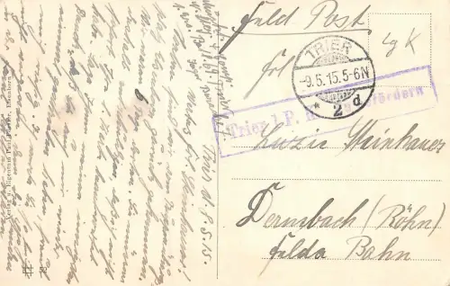 Truppenübungslager Elsenborn Oberes Infanterielager Feldpost AK 1915