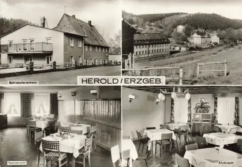 Betriebsferienheim für Landtechnik Herold Erzgebirge Sachsen Postkarte AK