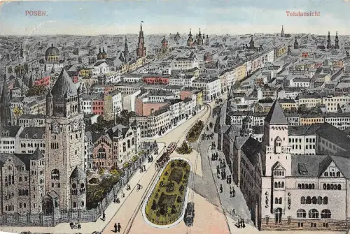 Posen Totalansicht Postkarte AK