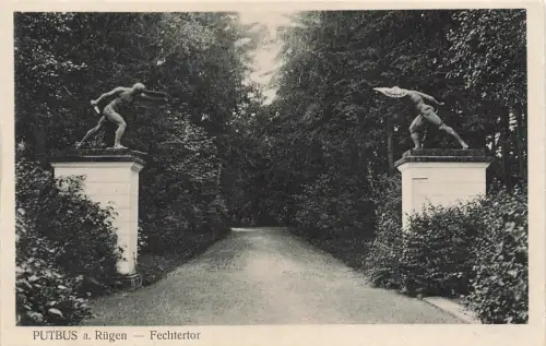 Fechtertor in Putbus Rügen Mecklenburg-Vorpommern Postkarte AK