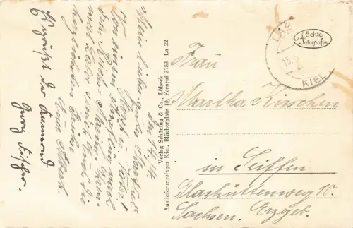 Laboe mit Ehrenmal bei Kieler Förde Schleswig-Holstein Postkarte AK