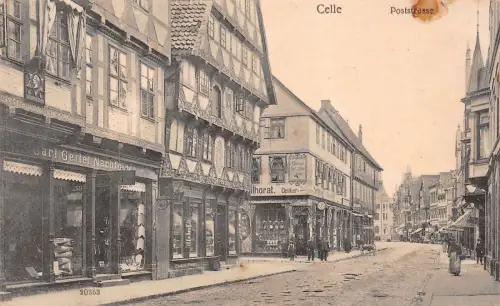 Celle Poststrasse Carl Geitel Nachfolger Optiker Niedersachsen Postkarte AK