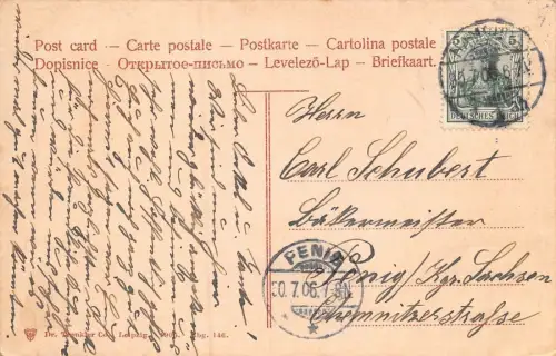 Stadtansicht mit Jungfernstieg Hamburg Postkarte AK 1906