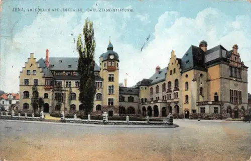 Jena Volkshaus mit Lesehalle (Carl Zeiss-Stiftung) Postkarte AK 1912