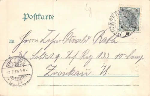 Wilde Edmunds Klamm Bootshaus Postkarte AK 1904