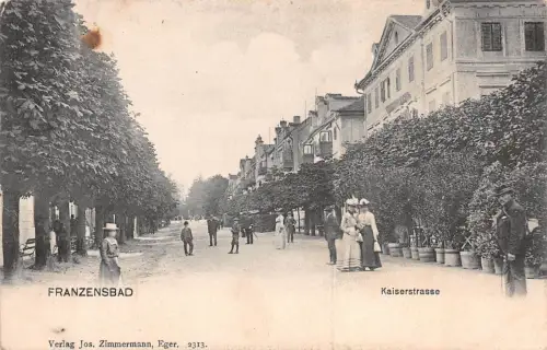 Franzensbad Kaiserstrasse Postkarte AK
