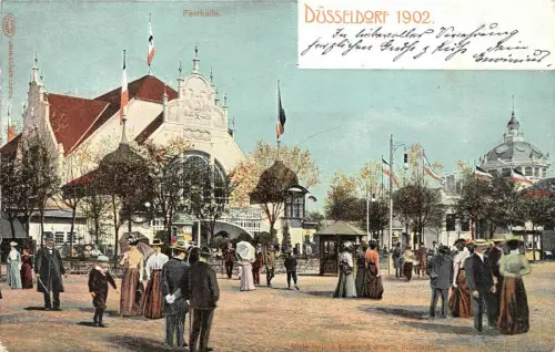 Düsseldorf Festhalle Postkarte 1902
