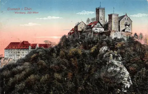 Eisenach i. Thür. Wartburg Süd-West Feldpostkarte 1918