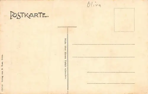 Grosse Orgel Hauptausgang Klosterkirche zu Oliva Danzig Postkarte AK