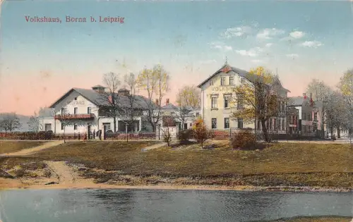 Volkshaus, Borna b. Leipzig, Postkarte