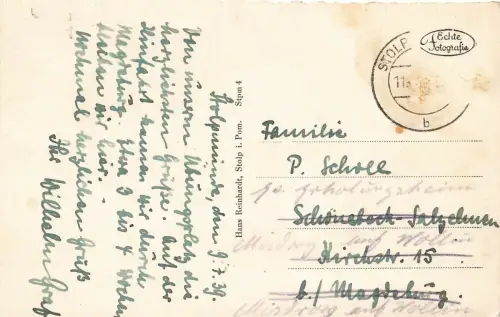 Hafen im Ostseebad Stolpmünde Pommern Postkarte AK 1939