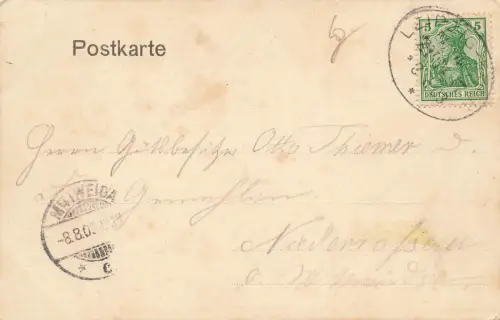 Moritz- und Salzquellen-Promenade in Bad Elster Sachsen Postkarte AK 1903