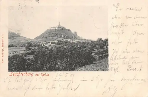 Leuchtenburg bei Kahla Postkarte 1901