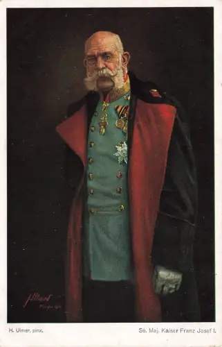 Portrait Kaiser Franz Josef von Österreich Patriotika Postkarte AK 1916