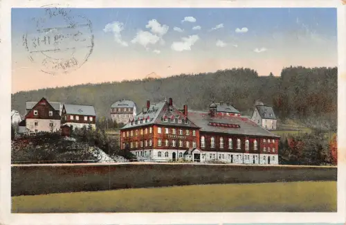 Volkshaus Gornsdorf Erzgebirge Sachsen Postkarte AK 1922