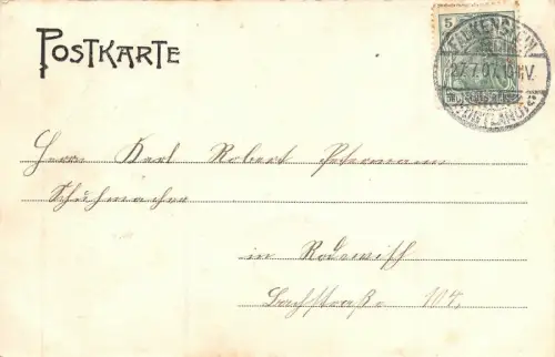 Rathaus in Falkenstein Vogtland Sachsen Postkarte AK 1907