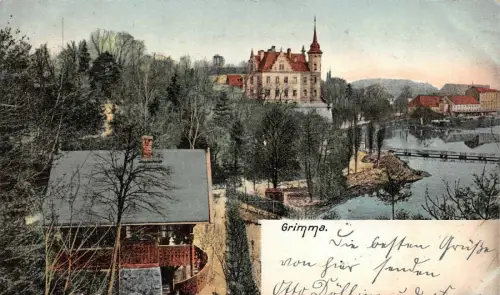 Grimma Ansicht Postkarte AK 1905