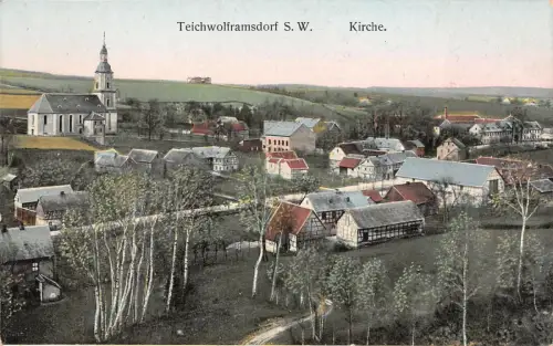 Teichwolframsdorf S.W. Kirche Postkarte