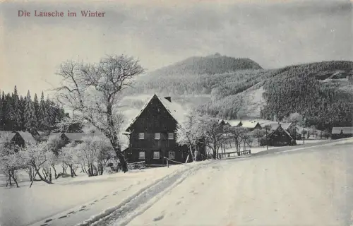 Die Lausche im Winter Sachsen Postkarte
