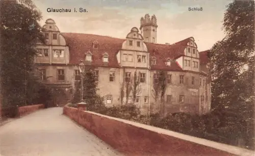Glauchau i. Sa. Schloß Postkarte AK 1916