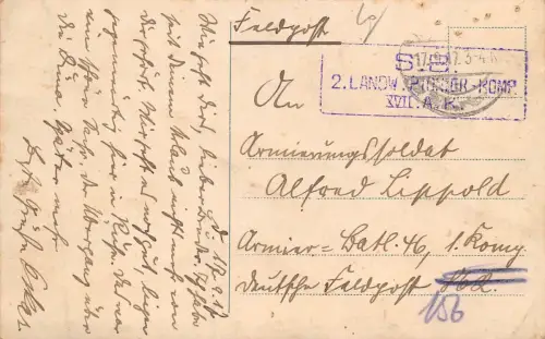 Schwefelbad in Kurland Belowstrasse Feldpostkarte AK 1917
