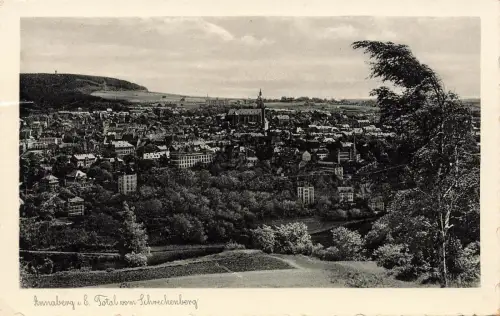 Totalansicht und Schreckenberg Annaberg-Buchholz Erzgebirge Sachsen AK 1941