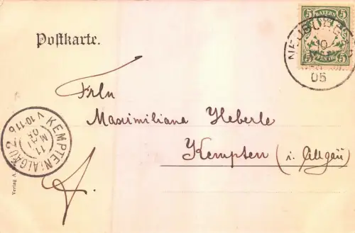 Neuburg a. Donau Postkarte AK 1905