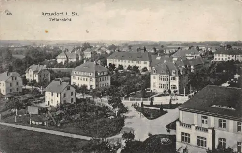 Arnsdorf i. Sa. Teilansicht Postkarte 1932