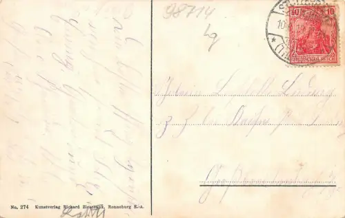 Gasthof zur Auerhahn bei Stützerbach Thüringer Wald Thüringen Postkarte AK 1919