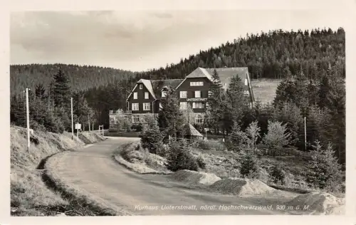 Kurhaus Unterstmatt nördl. Hochschwarzwald Baden-Württemberg Postkarte AK
