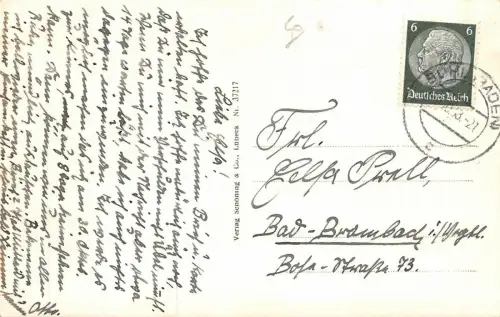 Kurhaus Unterstmatt nördl. Hochschwarzwald Baden-Württemberg Postkarte AK