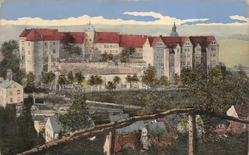 Schloss Nossen Sachsen Postkarte AK 1911