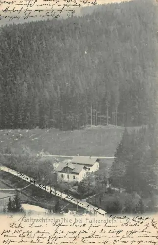 Göltzschtalmühle bei Falkenstein Vogtland Sachsen Postkarte AK 1905